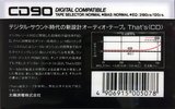 Compact Cassette Thats CD 90 Type I Normal 1987 Japan