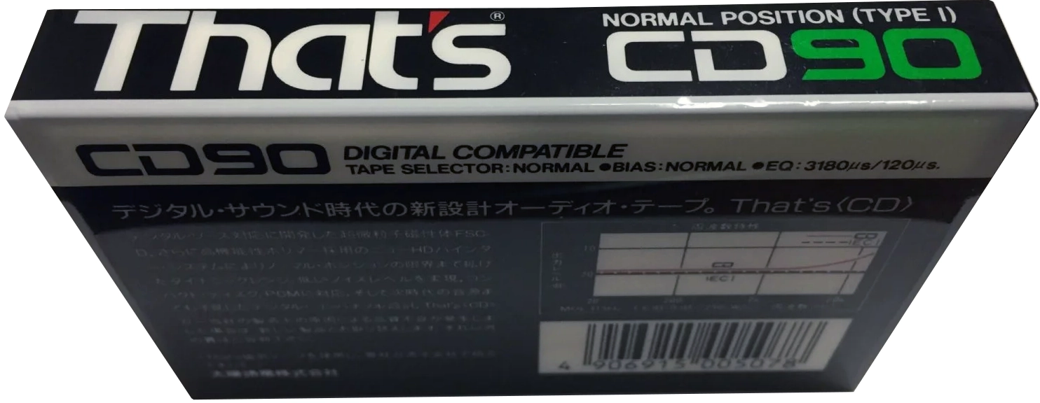 Compact Cassette Thats CD 90 Type I Normal 1987 Japan