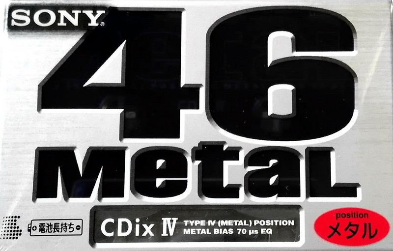 Compact Cassette Sony CDix IV 46 "C-46CDX4E" Type IV Metal 1997 Japan