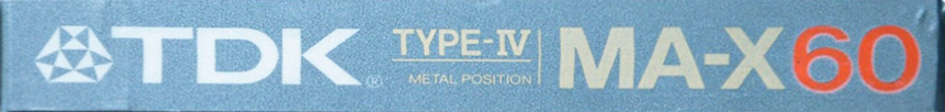 Compact Cassette TDK MA-X 60 Type I Normal 1986 Worldwide
