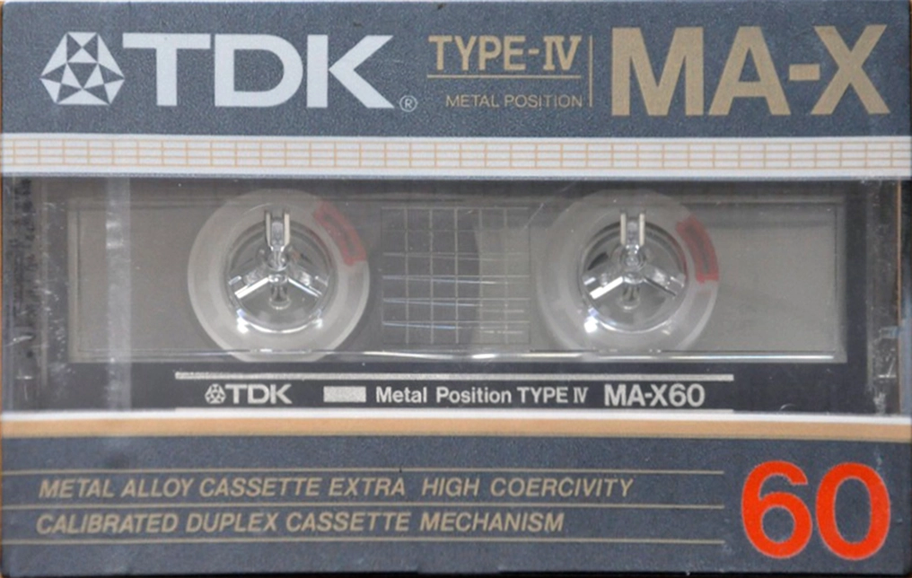 Compact Cassette TDK MA-X 60 Type I Normal 1986 Worldwide