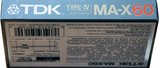 Compact Cassette TDK MA-X 60 Type I Normal 1986 Worldwide