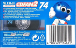 Compact Cassette Fuji CDFAN 74 "CDFAN2 74 A" Type II Chrome 1998 Europe