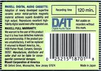 Digital Audio Tape Maxell 120 "R-120DM" Type IV Metal 1987 USA