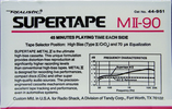 Compact Cassette Realistic MII 90 Type II Chrome 1988 USA