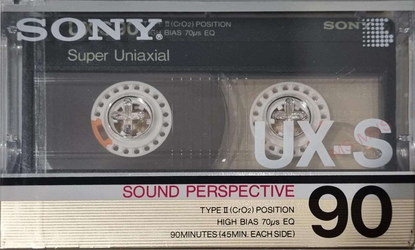 Compact Cassette Sony UX-S 90 Type II Chrome 1986 Japan