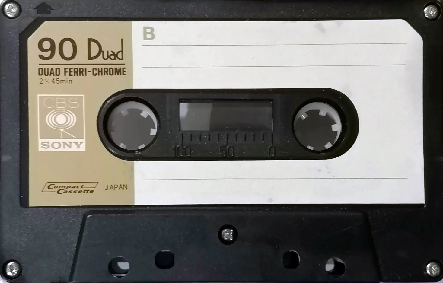 Compact Cassette CBS / Sony Duad 90 Type III Ferro Chrome 1973 Japan