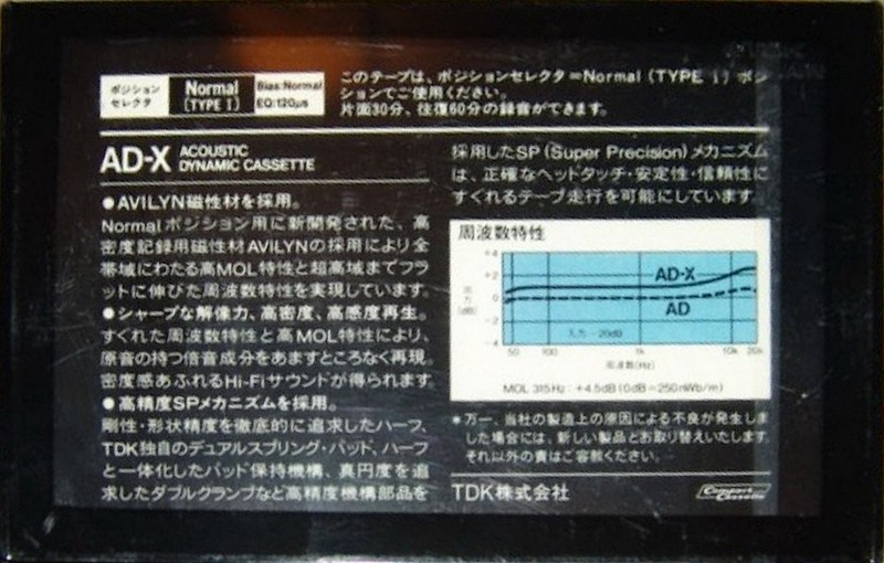 Compact Cassette: TDK  - AD-X 60