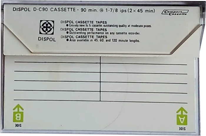 Compact Cassette Dispol 90 Type I Normal Hong Kong