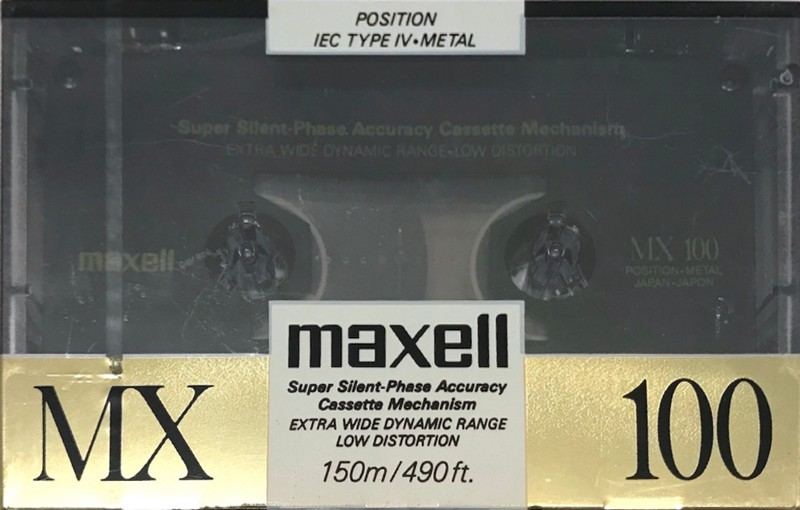 Compact Cassette Maxell MX 100 Type IV Metal 1988 USA
