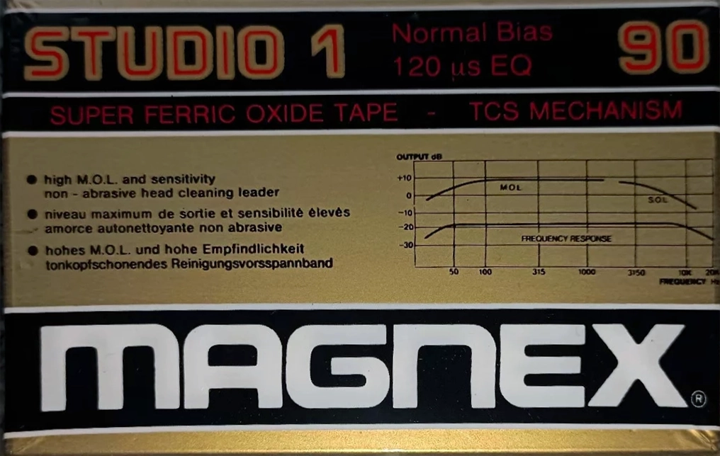 Compact Cassette Magnex Studio 1 90 Type I Normal 1985 Europe
