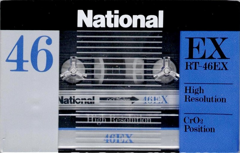 Compact Cassette National EX 46 "RT-46EX" Type II Chrome 1982 Japan