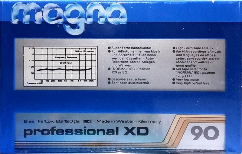 Compact Cassette Magna Professional XD 90 Type I Normal 1987 Europe