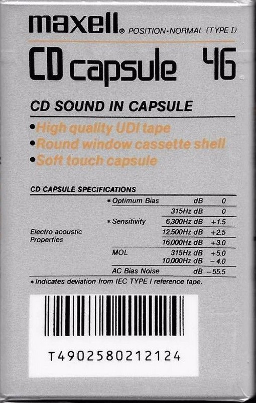 Compact Cassette: Maxell / Hitachi Maxell - CD Capsule 46