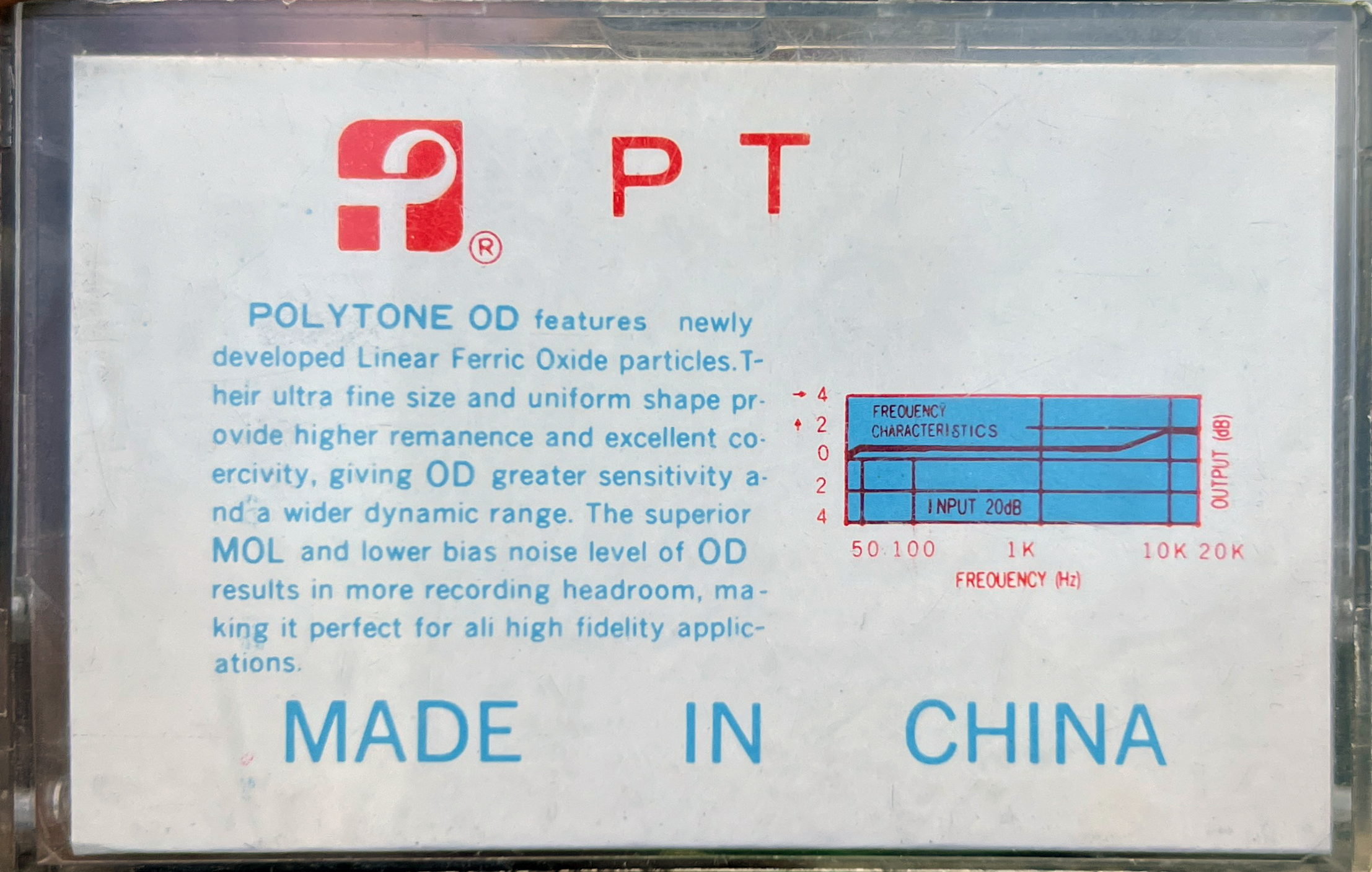 Compact Cassette Polytone 90 "PT" Type I Normal China