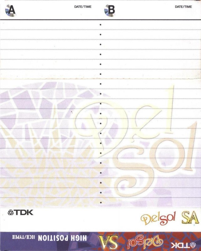 Compact Cassette TDK SA 90 "SA-90EBSOL Delsol" Type II Chrome 1997 Worldwide
