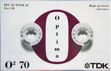 Compact Cassette TDK Optima 70 "O2" Type II Chrome 1997 Europe