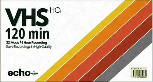 VHS, Video Home System Echo Audio 120 Type I Normal 2024 Near East