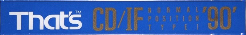 Compact Cassette Thats CD-IF 90 Type I Normal 1991 Europe