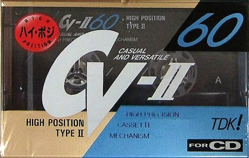 Compact Cassette TDK CV-II 60 "CV2-60" Type II Chrome 1990 Japan