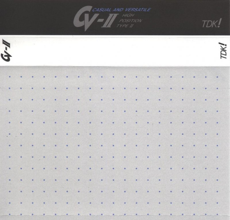 Compact Cassette TDK CV-II 60 "CV2-60" Type II Chrome 1990 Japan