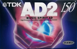 Compact Cassette TDK AD2 150 "AD2-150N" Type II Chrome 1996 Japan