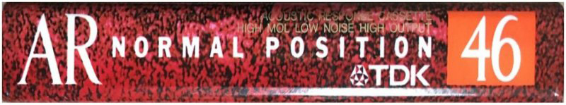 Compact Cassette TDK AR 46 "AR-46A" Type I Normal 1993 Japan