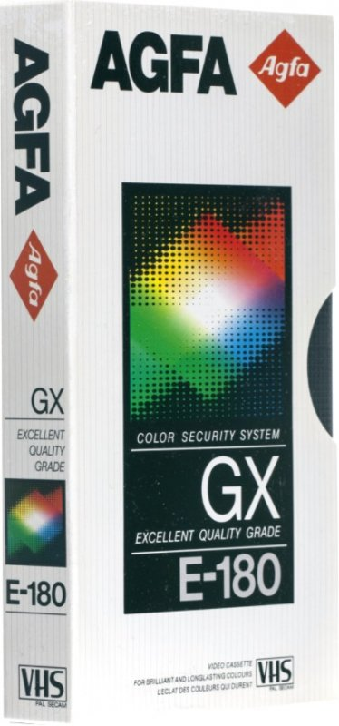 VHS, Video Home System AGFA GX 180 Type I Normal 1989 Germany