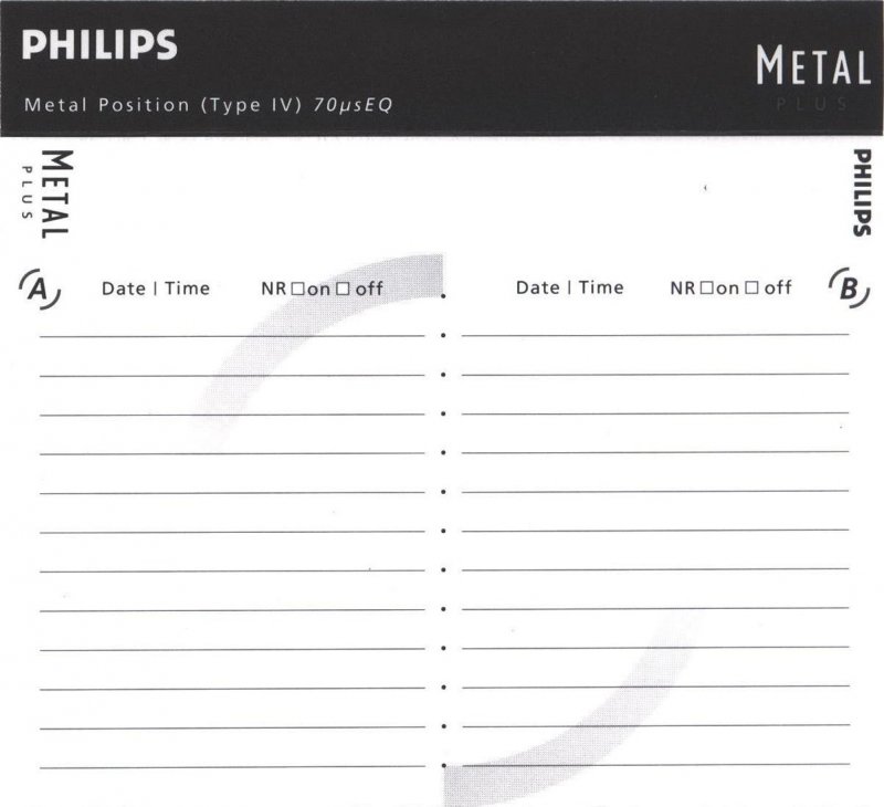 Compact Cassette: General Magnetics Philips - Metal Plus 100